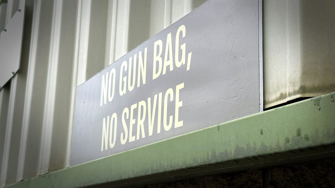 Showroom Announcement: No Gun Bag, No Service