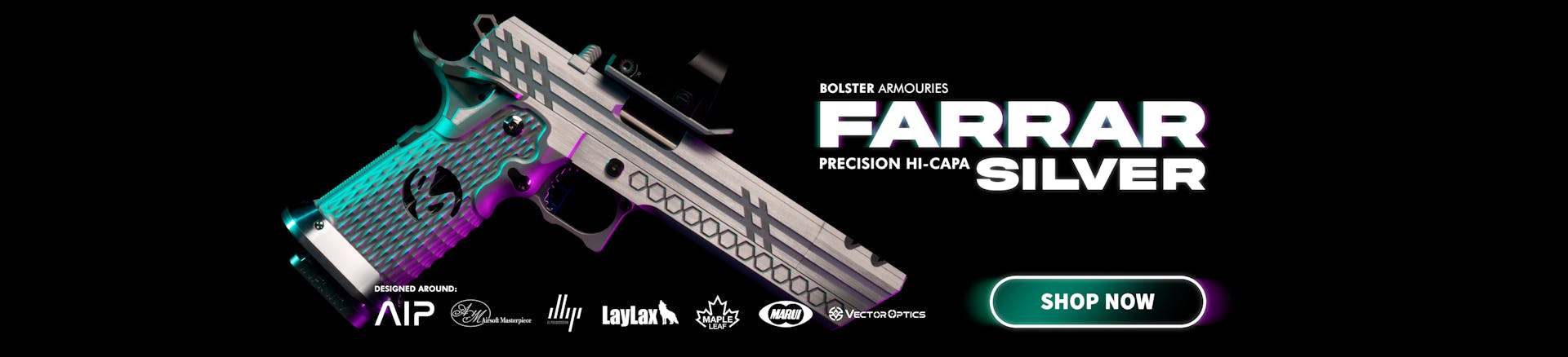 Bolster Armouries FARRAR Hi-Capa; Silver | Patrol Base UK