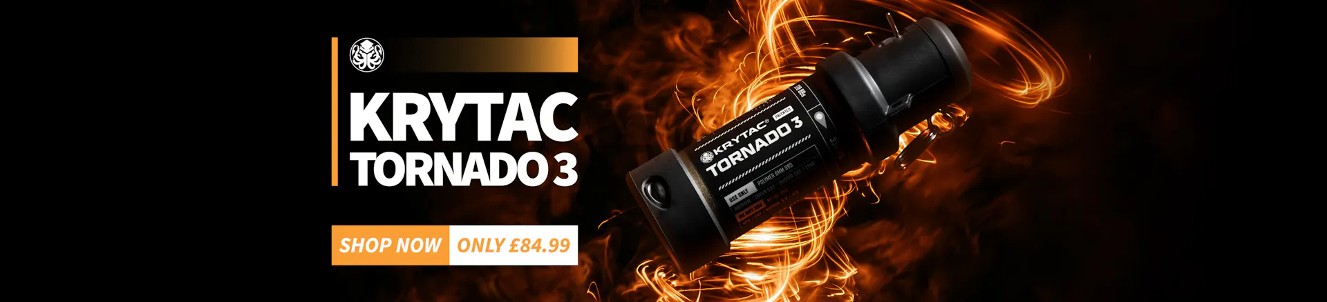 KRYTAC Tornado 3 Timed Airsoft Frag Grenade | Patrol Base UK
