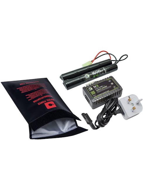 NUPROL 9.6v 1600mAh Ni-Mh Battery, Charger, & Bag Pack