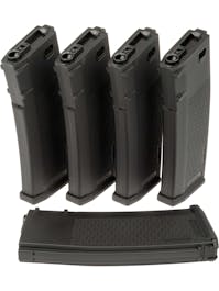 Specna Arms S-Mag 380rnd High-Cap Magazines for M4/AR-15 AEGs; 5 Pack