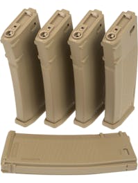Specna Arms S-Mag 380rnd High-Cap Magazines for M4/AR-15 AEGs; 5 Pack