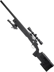AGM Black Bolt Action Sniper Rifle w/ Scope & Bi-pod - ModernAirsoft