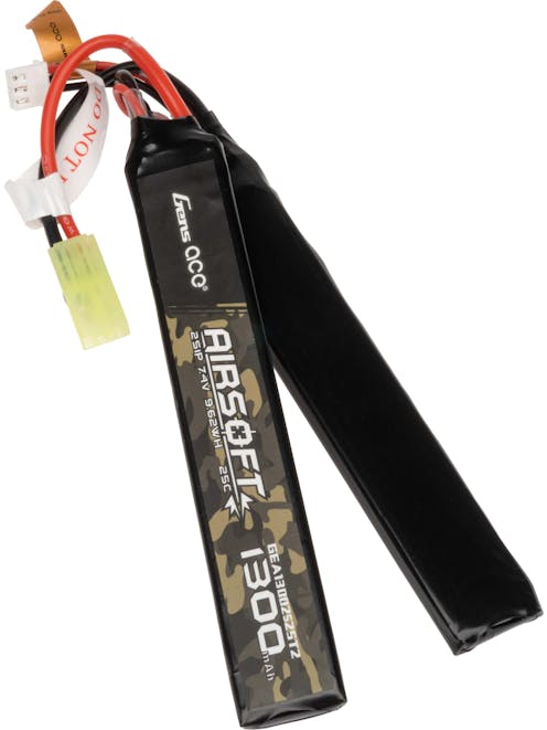 Gens Ace 7.4V 1300mAh 25C LiPo Nunchuck/Crane Battery - Mini-Tamiya Connector