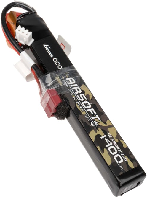 Gens Ace 7.4V 1400mAh 25C LiPo Stick Battery - Deans Connector