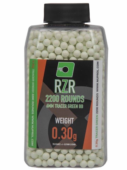 NUPROL RZR 0.30g Precision Green Tracer BB x 2200rnd