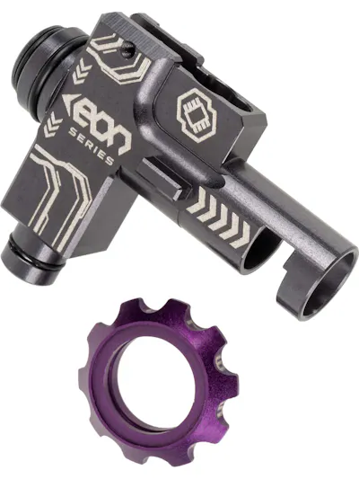 GATE EON CNC Hop-Up Chamber for M4/AR15 AEG, Titanium, Violet