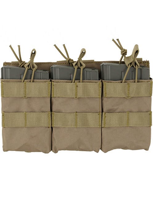 8Fields Tactical MOLLE Triple Open Top 7.62/AR36 Magazine Pouch