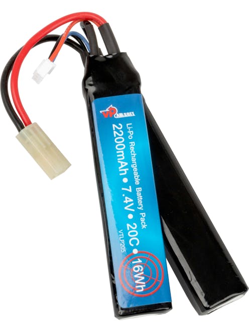 VAPEX 7.4v 2200mAh 20C+ LiPo Crane Battery; Mini-Tamiya
