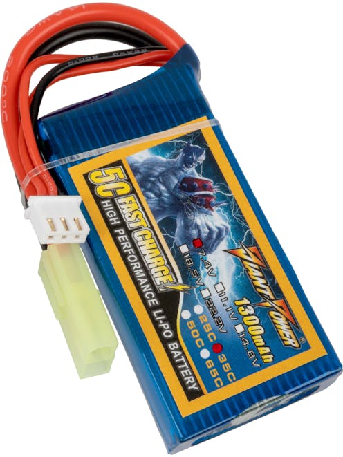 Giant Power 7.4v 1300mAh 35C LiPo Block Battery; Mini Tamiya