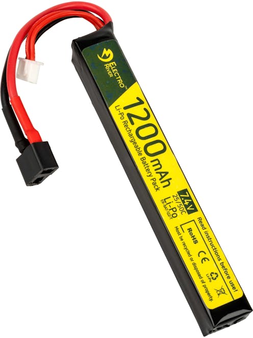 Electro River 7.4v 1200mAh 25C LiPo Stick Battery; Deans