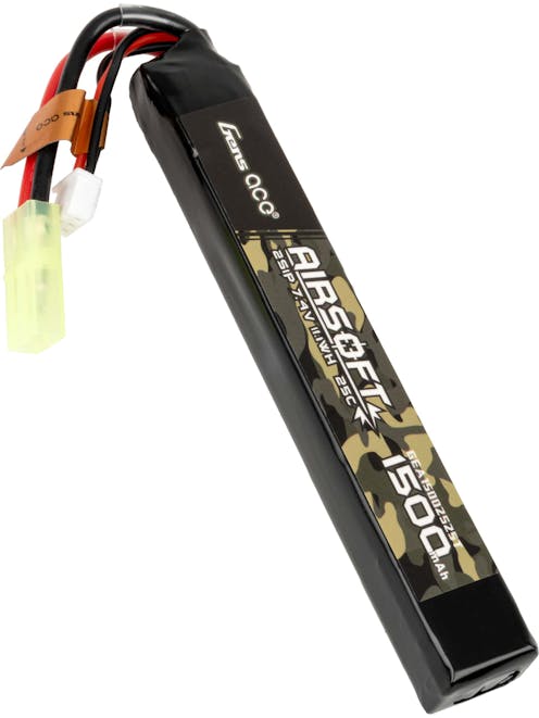 Gens Ace 7.4v 1500mAh 25C LiPo Battery; Mini Tamiya