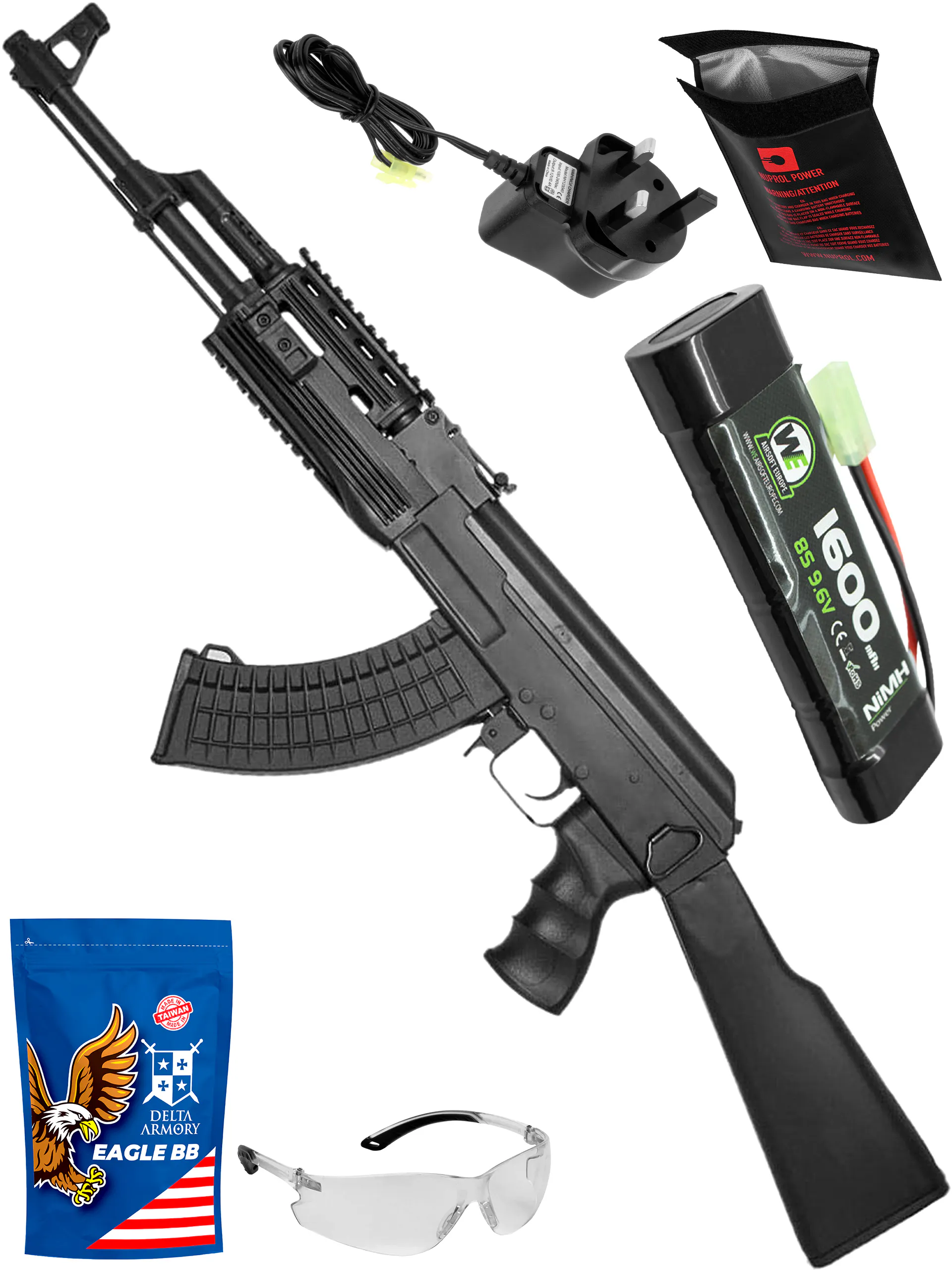 CYMA CM.520 AK-47 PMC Beginner Bundle | Patrol Base | Starter Pack