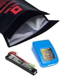 NUPROL M4 Buffer Tube LiPo Bundle; Mini-Tamiya