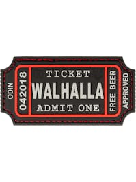 JTG Ticket to Walhalla 3D Rubber Patch