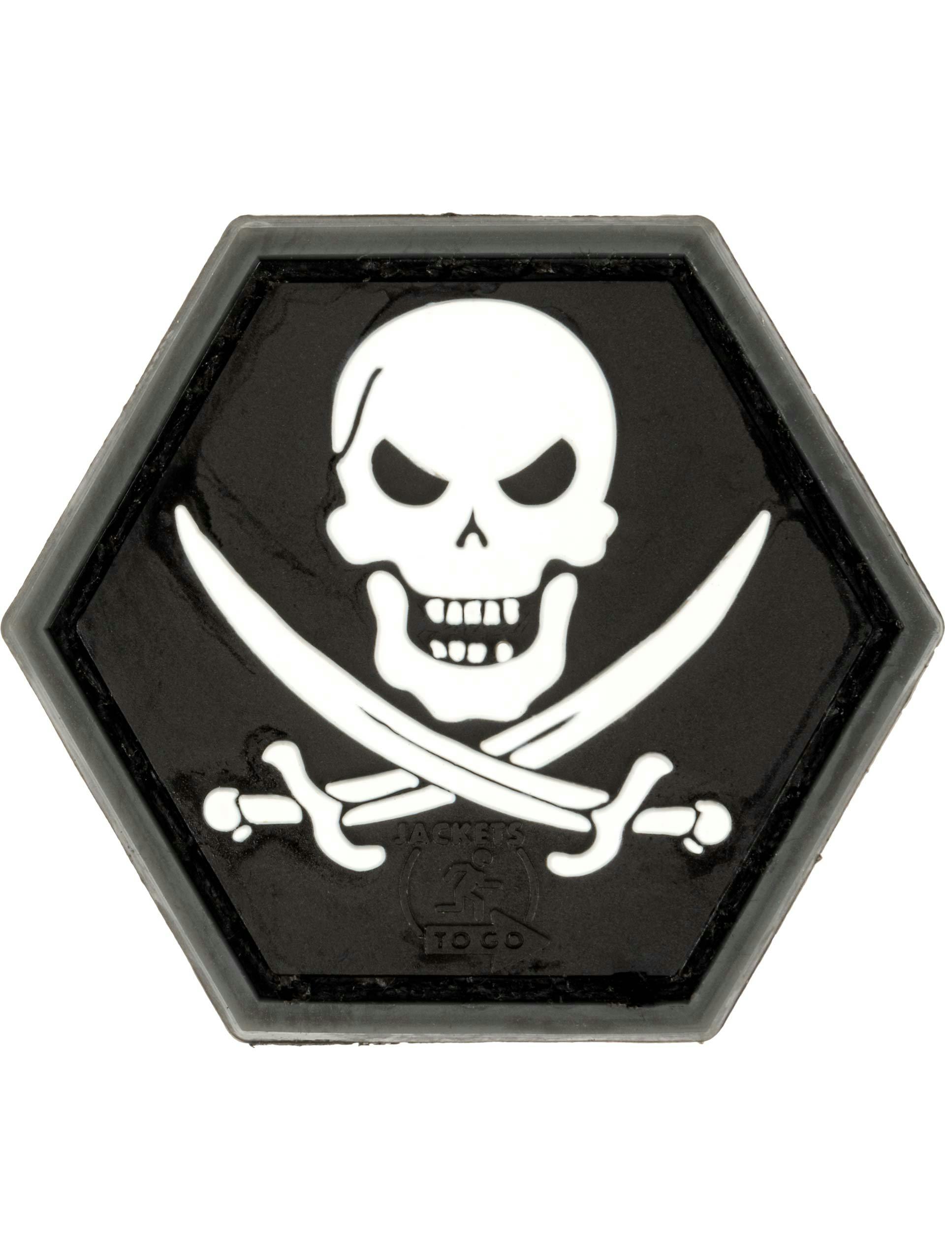 NO FEAR PIRATE HEXAGON, 3D velcro patch