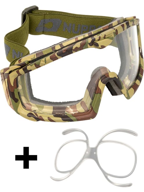 NUPROL Battle Visor Full Seal Goggles With Prescription Insert