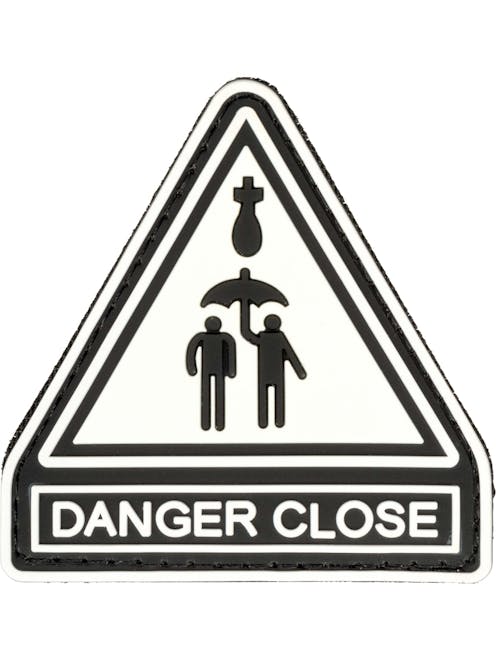 8Fields Tactical Danger Close 3D PVC Morale Patch; Glow in the Dark