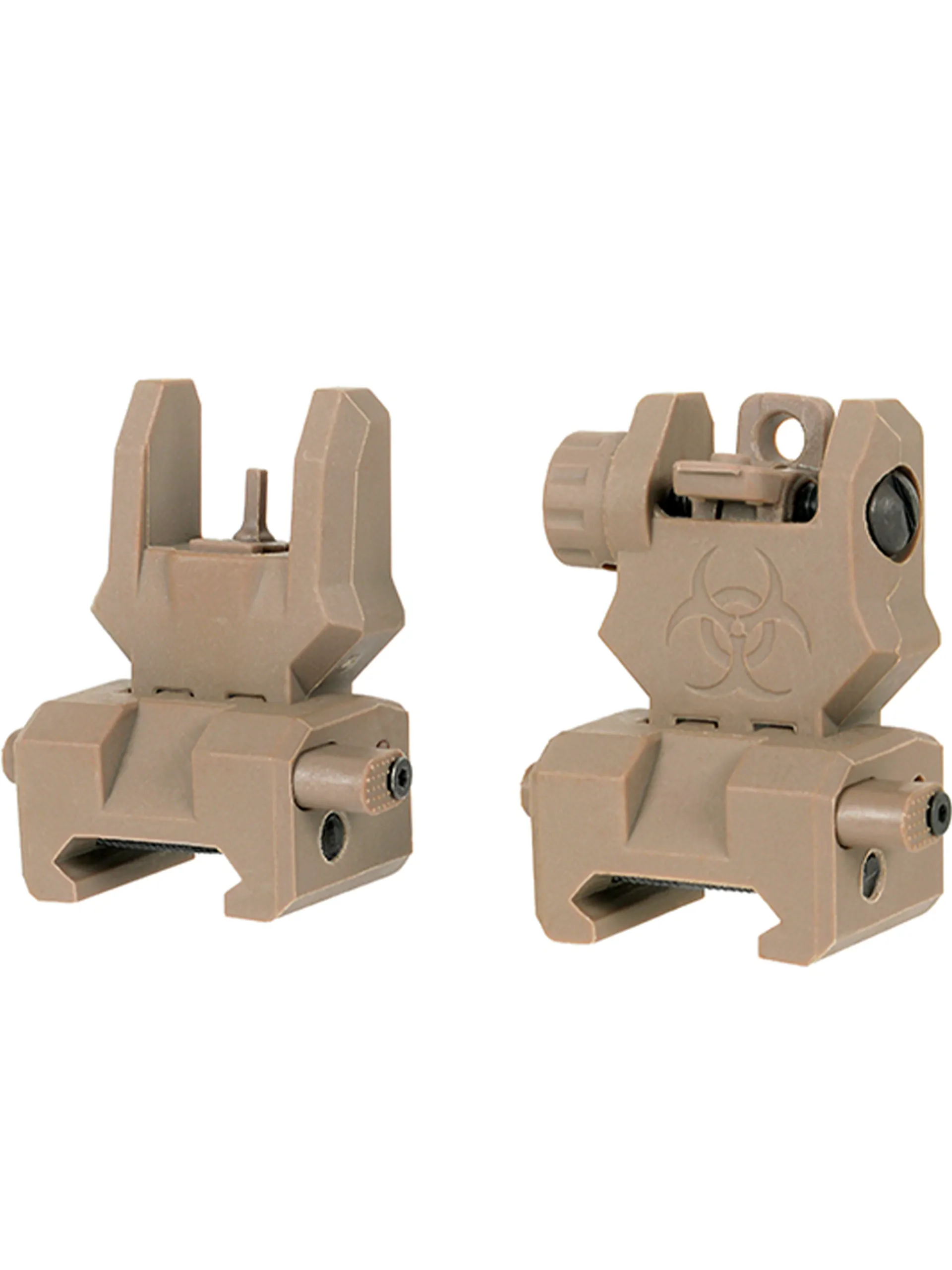 thumbnail image 2 of Flip Up Iron Sights Set With Rail Mounts - Front & Rear Sight With Dual Aperture For 20mm Rail 2 of 10