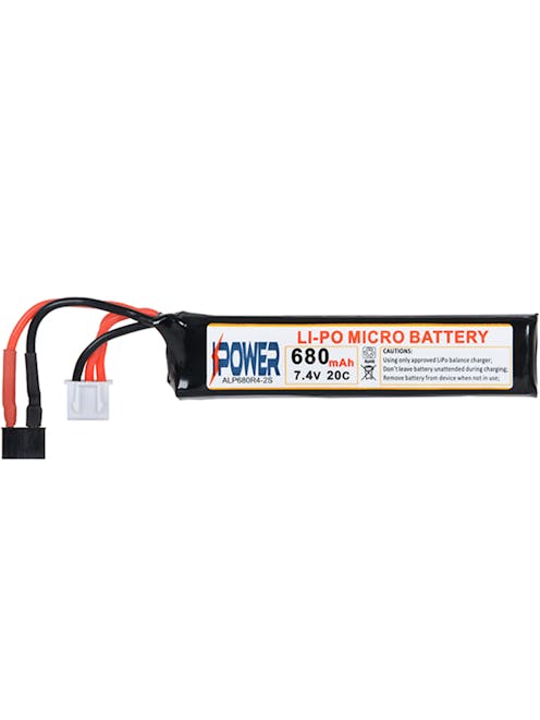 IPower 7.4V 680mAh 20c LiPo Battery For CYMA MOSFET AEPs - Tamiya