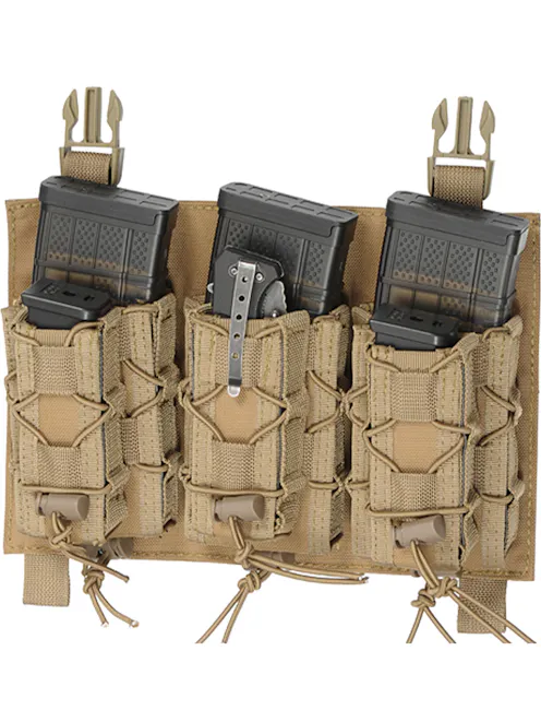 8Fields Tactical Buckle Up Open Triple Rifle/Pistol Magazine Pouch