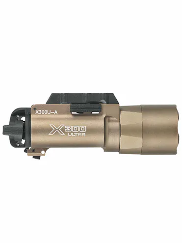 WADSN X300 Ultra Pistol Flashlight – 400 Lumens LED, Black Aluminum, Picatinny Rail Mount, For Airsoft/Hunting