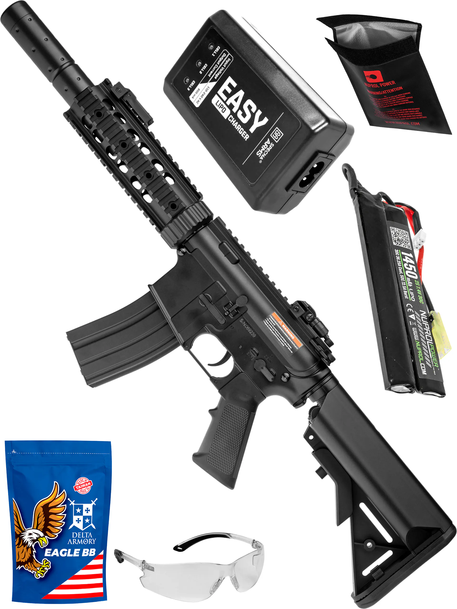 CYMA CM.513 M4 RIS Beginner Bundle | Patrol Base | Airsoft Starter Set