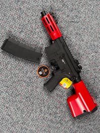 Evolution BY-103985 Ghost XS EMR AX Carbontech ETS II Smart Airsoft Gun; PTT Red