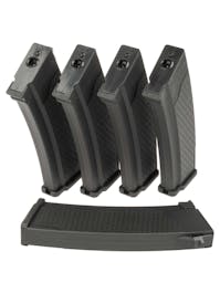 Specna Arms S-Mag 175rnd Mid-Cap Magazine for J-Series AK AEGs; 5 Pack