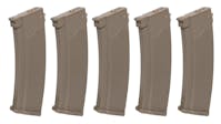 Specna Arms S-Mag 175rnd Mid-Cap Magazine for J-Series AK AEGs; 5 Pack