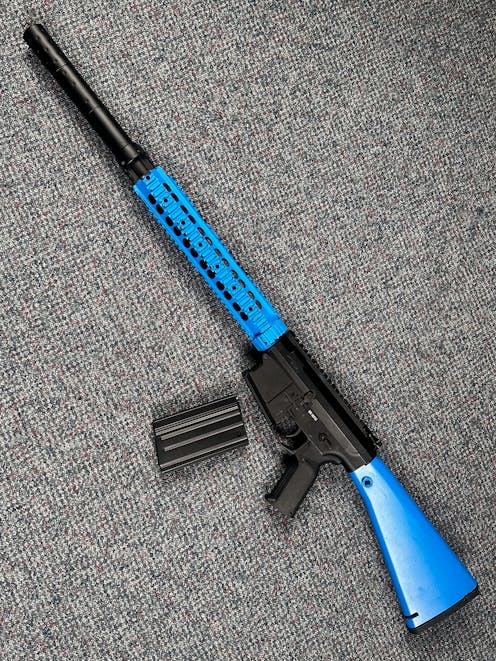 CYMA BY-103679 CM.098 SR25 AEG Platinum Edition; PTT Blue