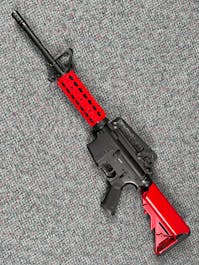 CYMA BY-101656 CM.007 M4A1 AEG Assault Rifle; PTT Red