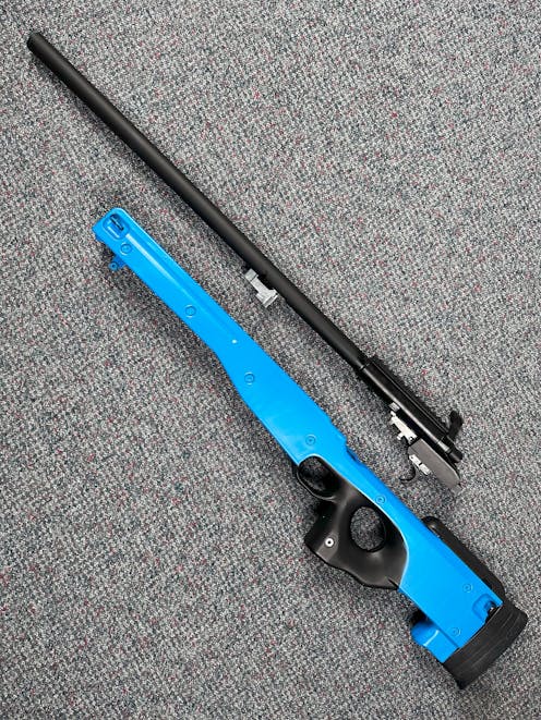 AGM BY-101011 002 L96 Bolt Action Sniper Rifle; Black; PTT Blue