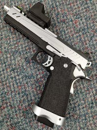 VORSK BY-104399 Hi-Capa 5.1 Split Slide GBB Pistol w/BDS; Chrome