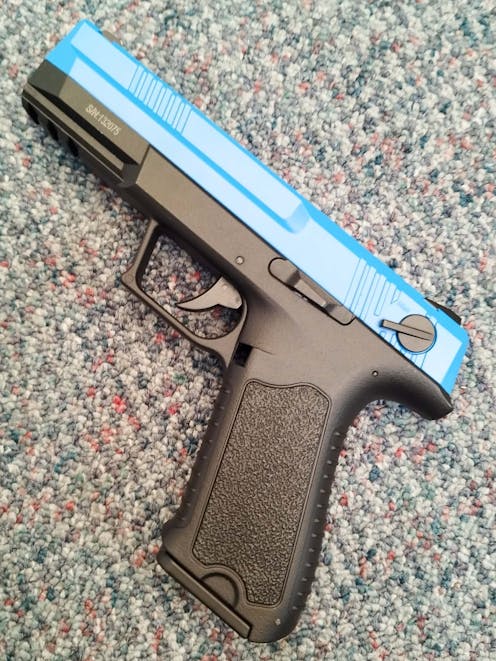 CYMA BY-104565 CM.127 ERGO-FA Electric AEP Pistol; Black; PTT Blue