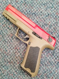 CYMA BY-103851 CM.127 ERGO-FA Electric AEP Pistol; Tan; PTT Red