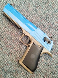 CYMA BY-104581 CM.121 Desert Eagle AEP Electric Pistol; Tan; PTT Blue