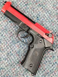 SRC BY-104584 B92 Vertec Model GBB Pistol; Black; PTT Red