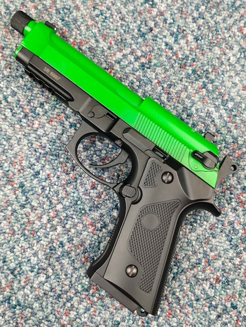 CYMA BY-103763 CM.132S Pistol MOSFET Edition; Black; PTT Green