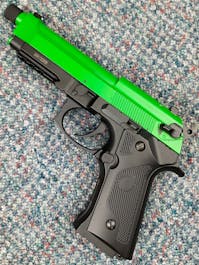CYMA BY-101828 CM.132S Pistol MOSFET Edition; Black; PTT Green