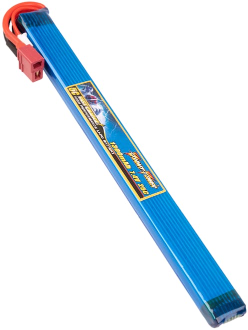 Giant Power 7.4V 1300mAh 25C LiPo Slim Stick Battery; Deans