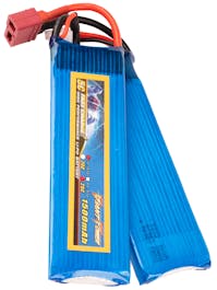 Giant Power 7.4V 1500mAh 25C LiPo Flat Nunchuck Battery; Deans
