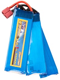 Giant Power 11.1V 1500mAh 25C LiPo Flat Nunchuck Battery; Deans
