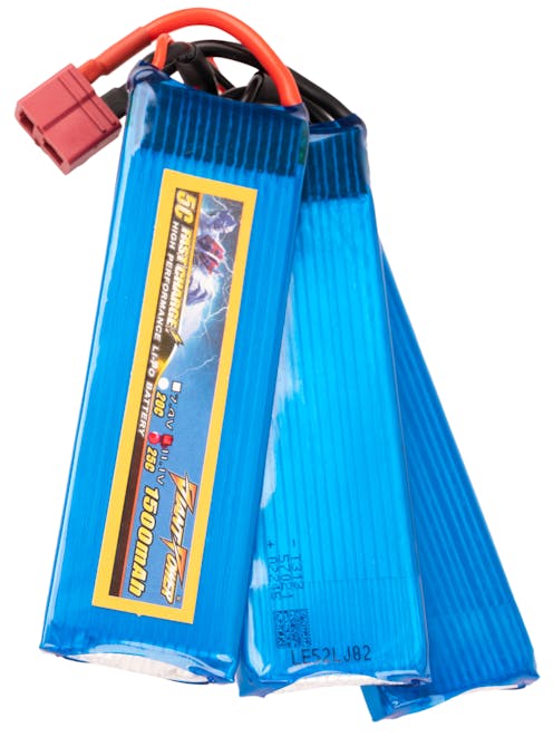 Giant Power 11.1V 1500mAh 25C LiPo Flat Nunchuck Battery; Deans