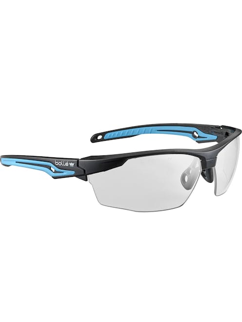 Bollé Safety TRYON - CLEAR PC LENS -  PLATINUM - BLACK/BLUE