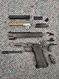 Army Armament BY-102388 R504 Hi-Capa GBB Pistol; Black