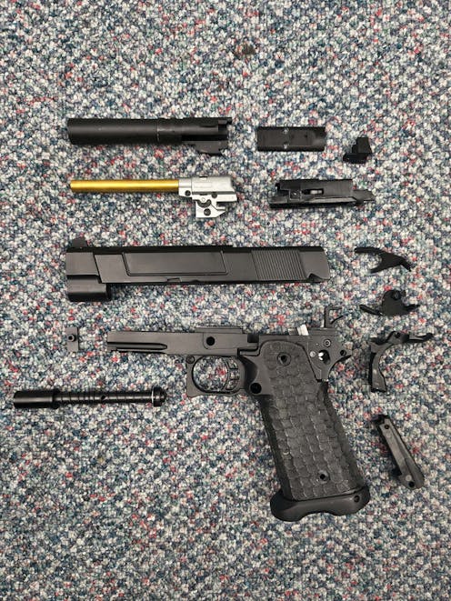 Army Armament BY-102388 R504 Hi-Capa GBB Pistol; Black