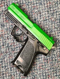 Umarex BY-103134 H&K USP Compact Spring Operated Airsoft Pistol; PTT Green