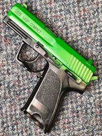 Umarex BY-103086 H&K USP Compact Spring Operated Airsoft Pistol; PTT Green