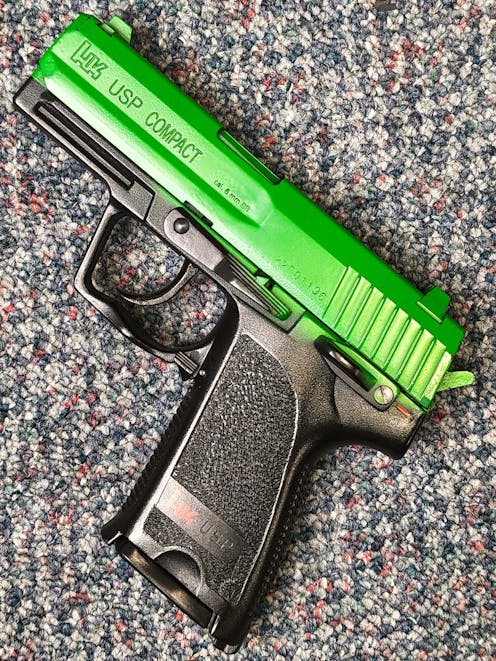 Umarex BY-103086 H&K USP Compact Spring Operated Airsoft Pistol; PTT Green